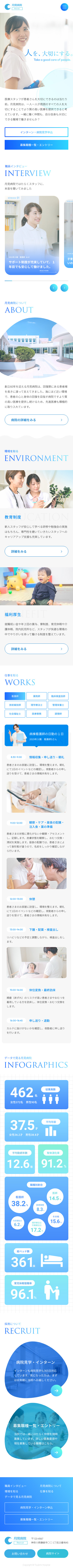 病院採用サイトのデザインカンプ(SP)
